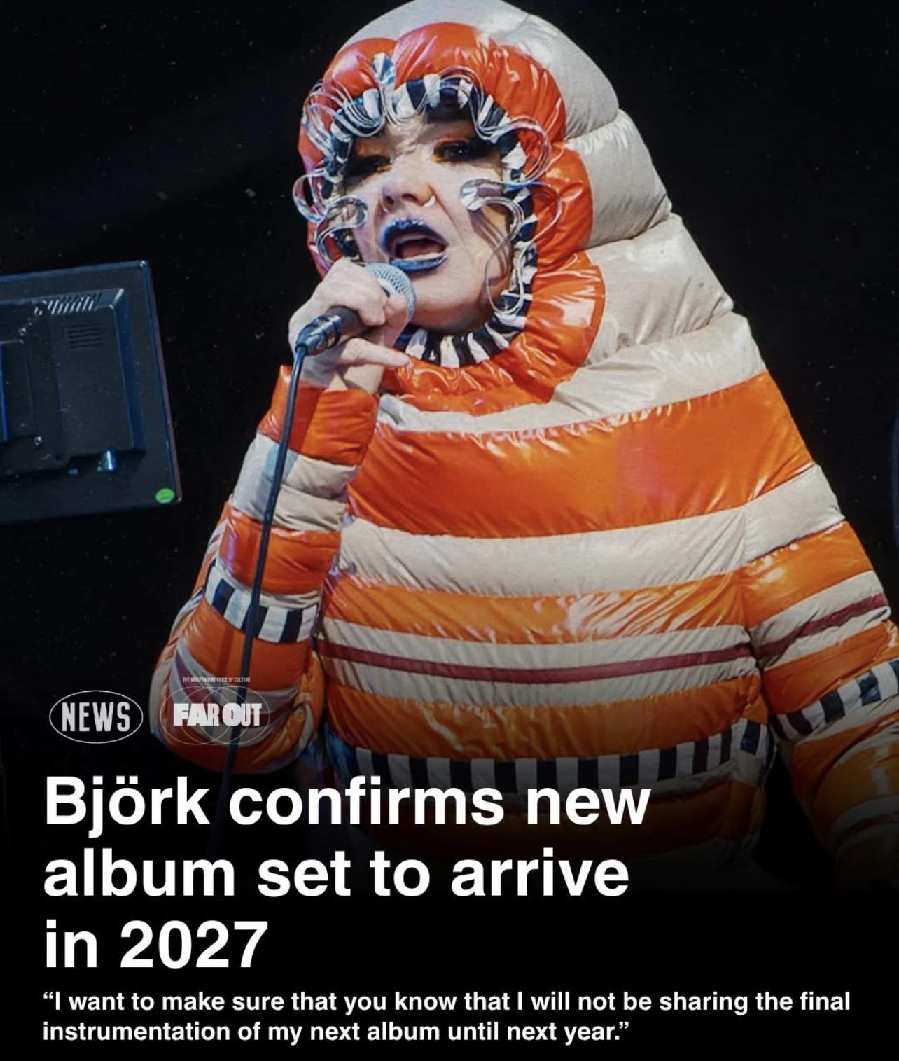 Björk has confirmed via Instagram that her next studio album will