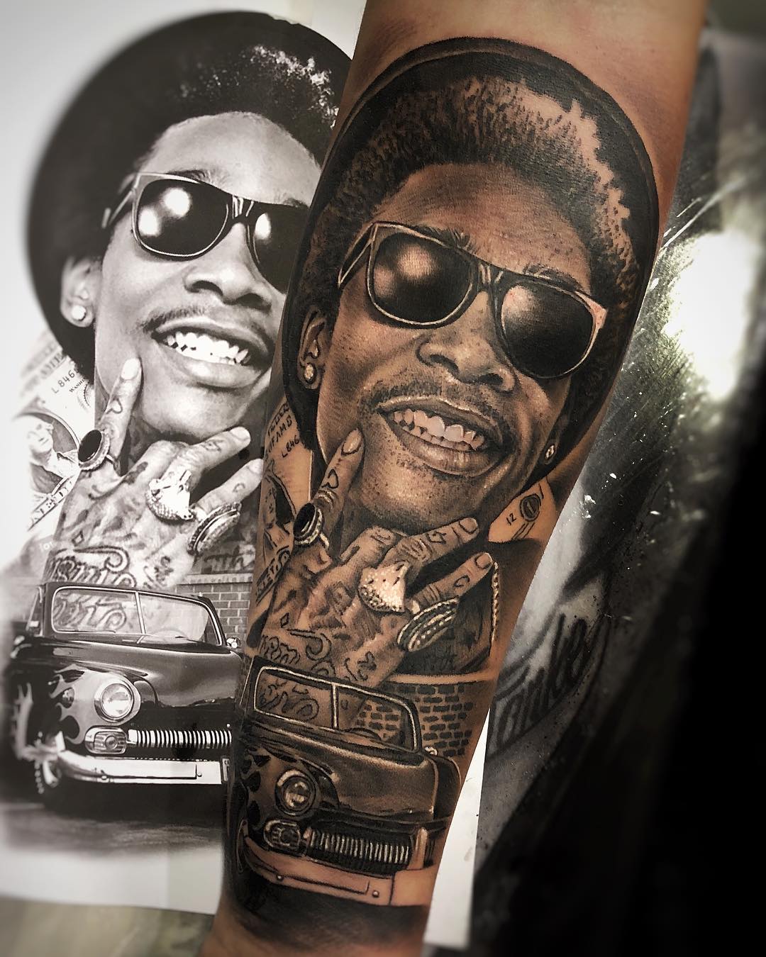 Composición At Wizkhalifa Tatuado El De Marcos Tattoo Facebook