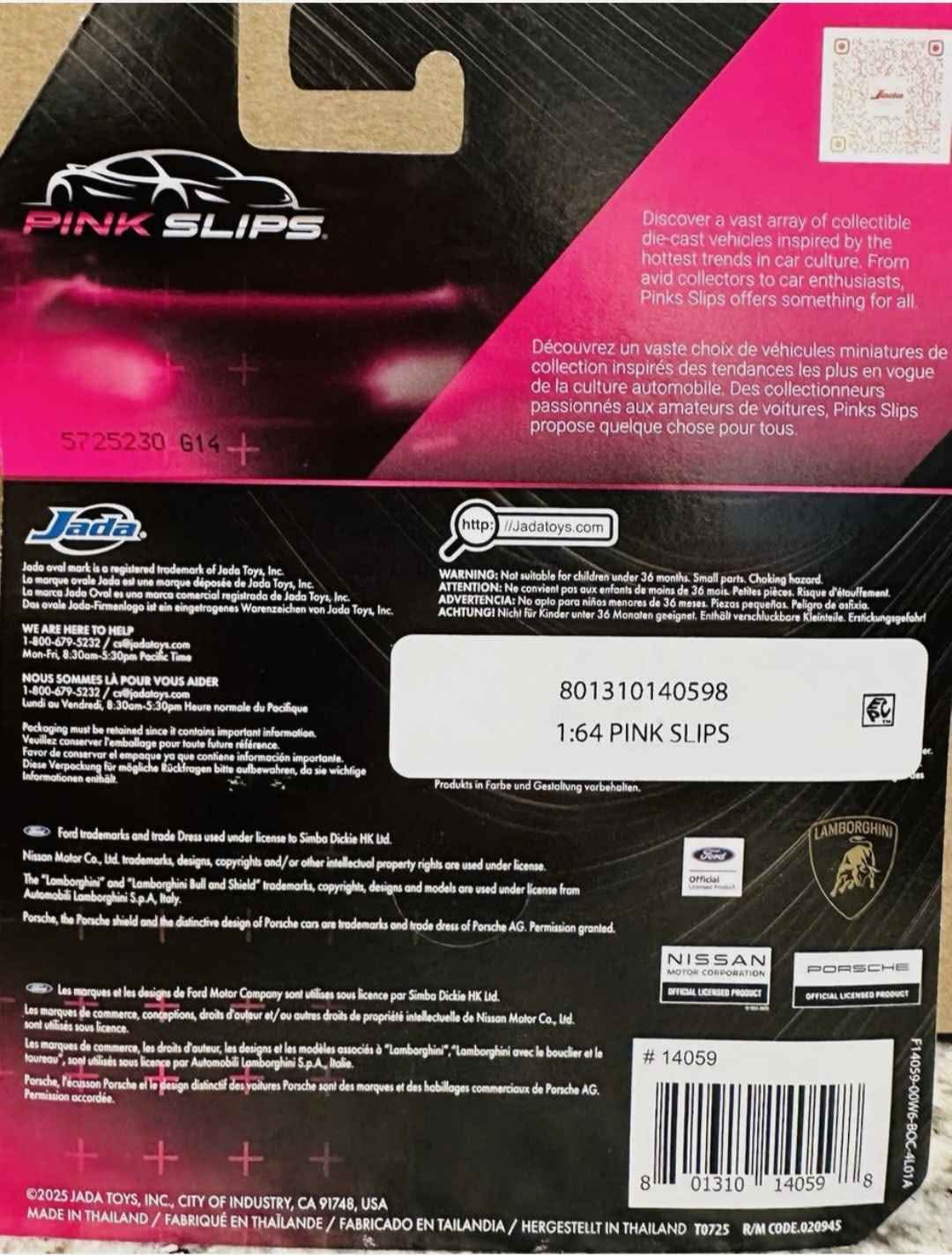 Jada Toys Pink Slips Nissan Z - White/Black - with Storage Tin