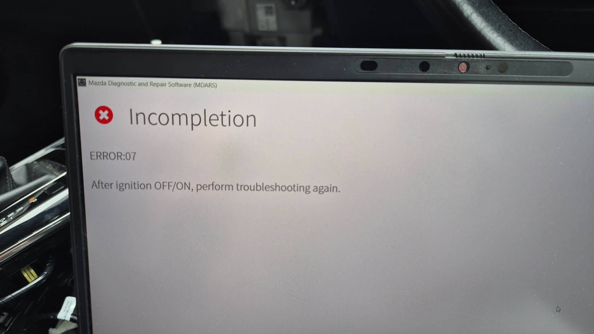 What is Mazda MDARS error code?