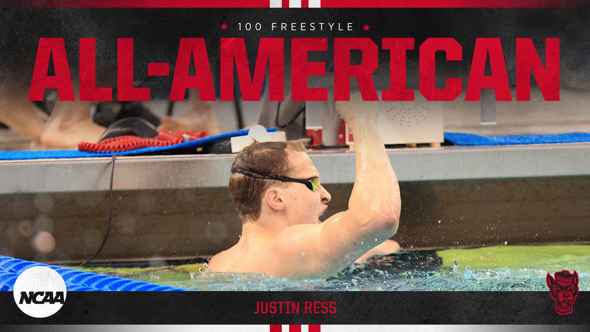 Justin Ress goes 41.49 in... - NC State Swimming and Diving