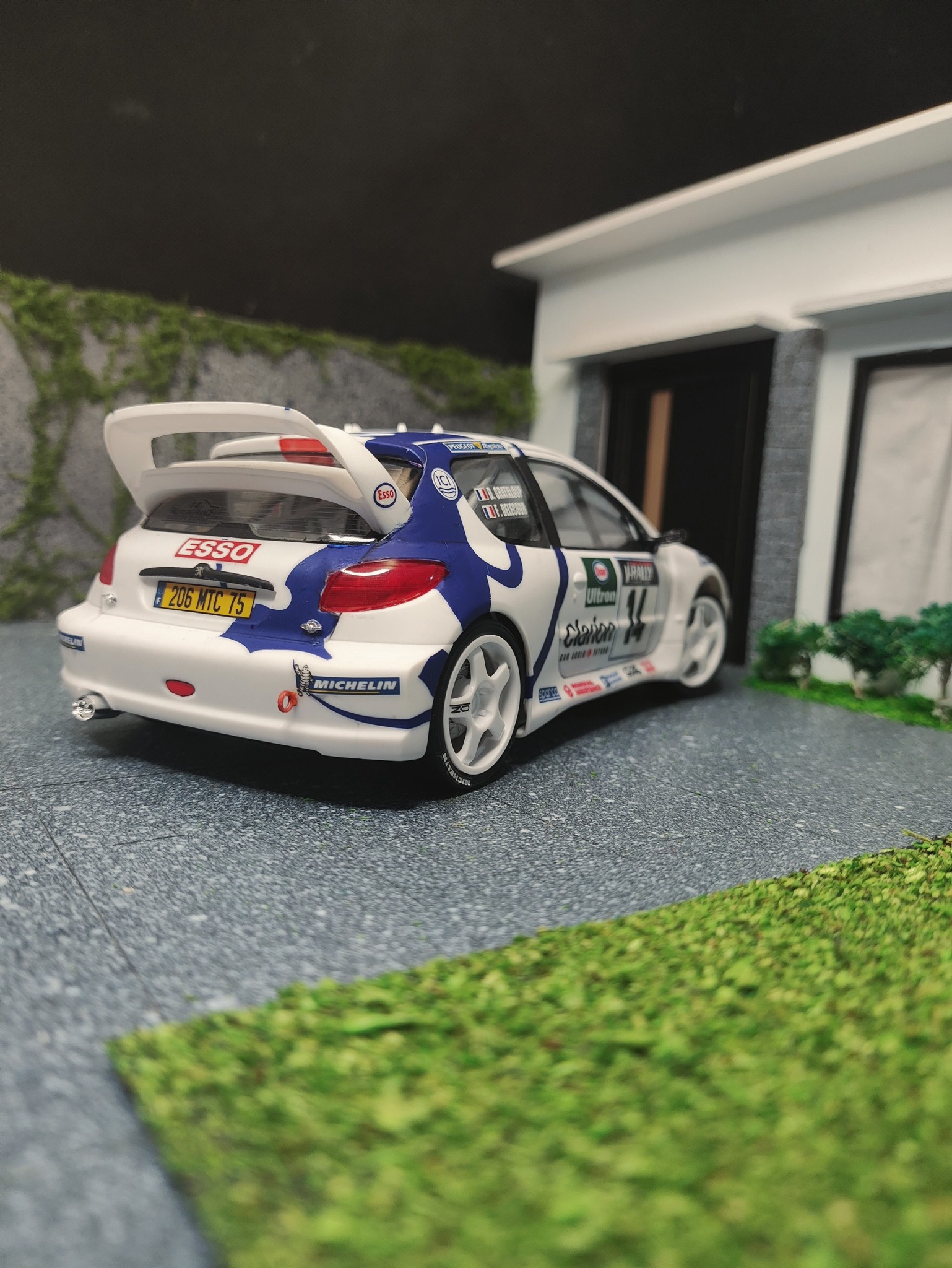 Planche De Décalcomanies 1/43 Peugeot 206 WRC Rallye Catalogne 2002 - Burns, Grönholm, Panizzi