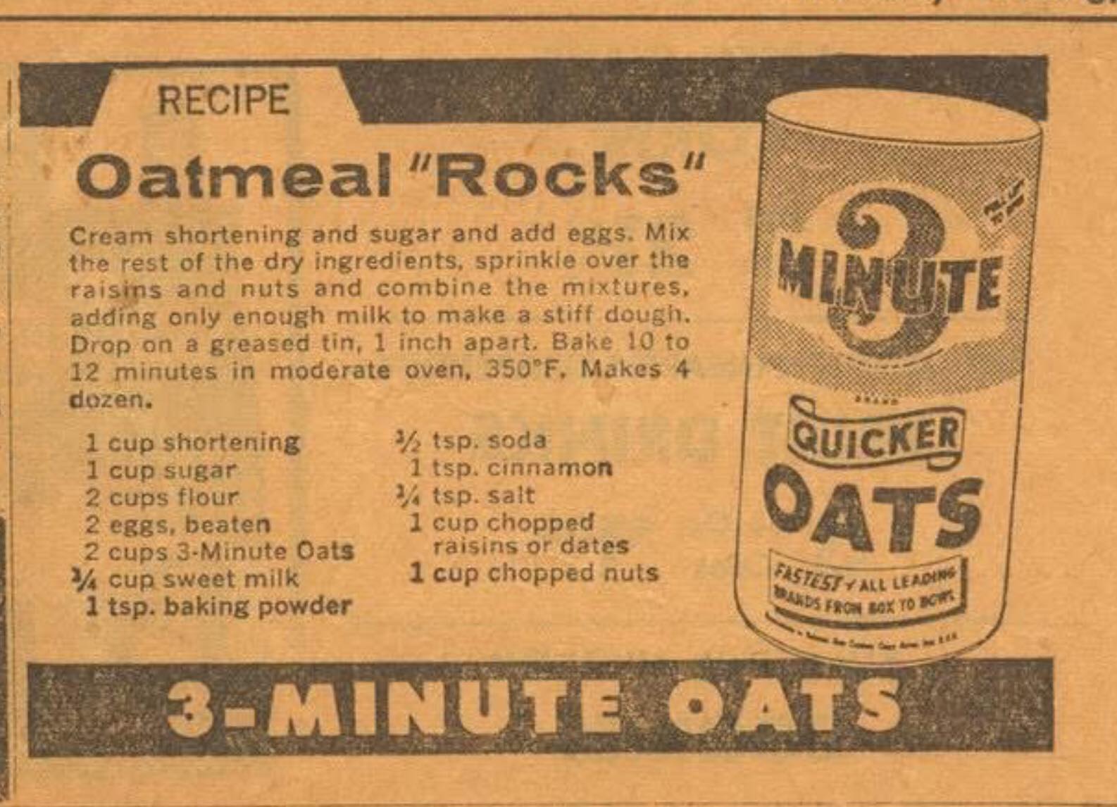 old fashioned family recipes | Oatmeal “Rocks” | Facebook