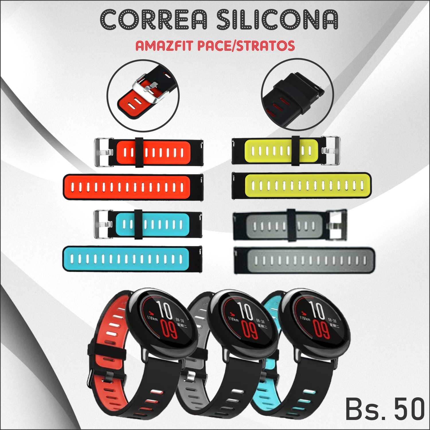 Silicone Strap For Huami Amazfit Bip Original Sport breathable