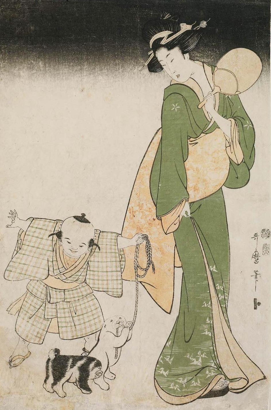 Kitagawa Utamaro (喜多川 歌麿, 1753–1806) Mother and Child with