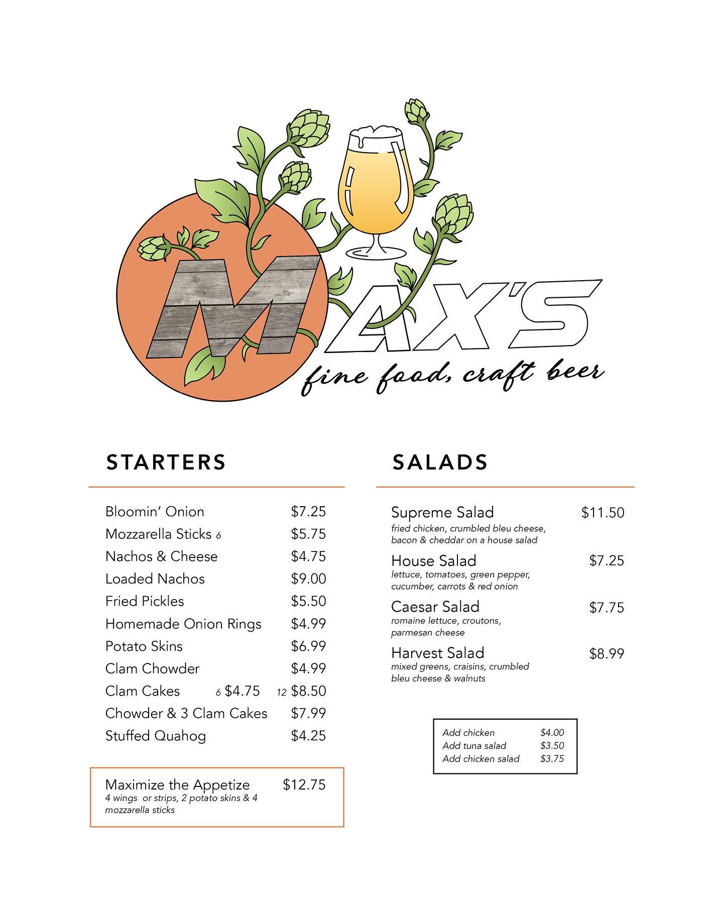 Max's - Check out our new, redesigned menu and stop by... | Facebook