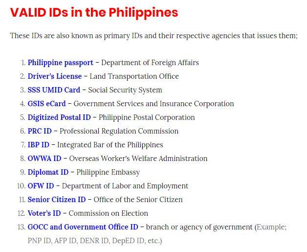 Drive Manila - #ID Here is the complete list of valid... | Facebook