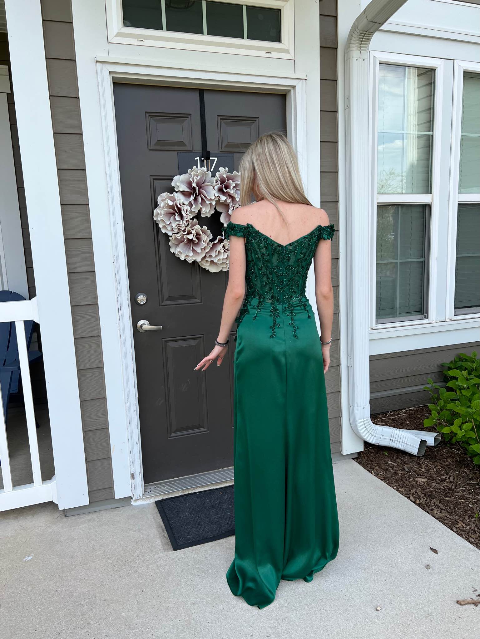 taralynn green prom dress dress. Emerald green, size Large $75 dark green prom dress