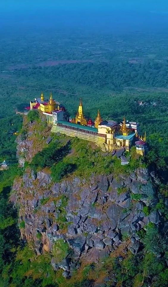 MYANMAR A Buddist Monastery at the top of Mount Popa