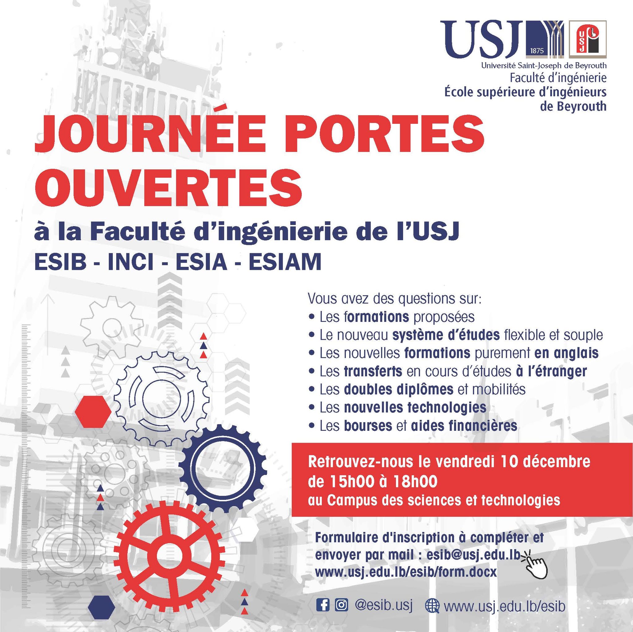 Jou... - École Supérieure d'Ingénieurs de Beyrouth, ESIB - USJ | Facebook