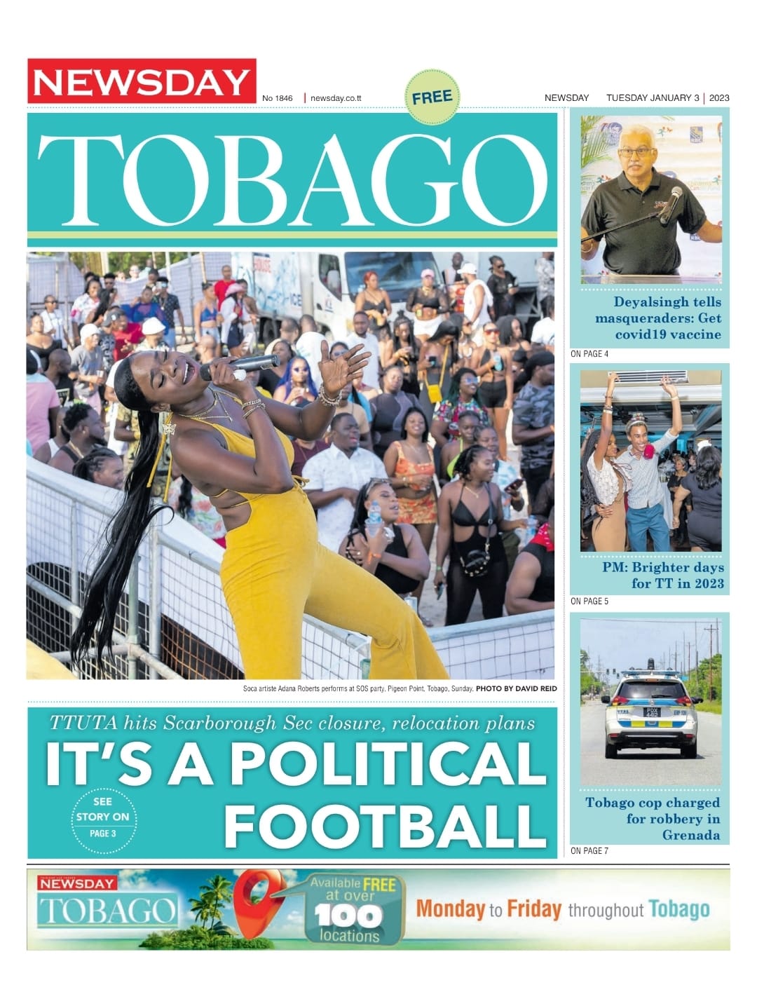 Trinidad and Tobago Newsday - January 3, 2023 https://newsday.co.tt ...