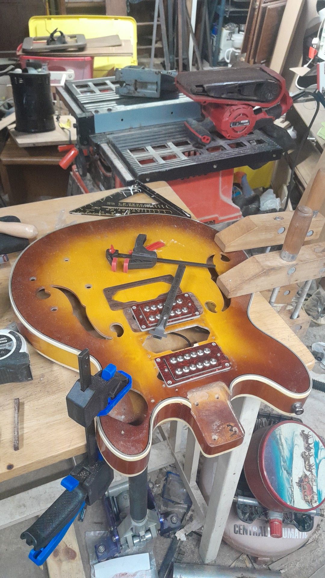 Restored 1970s Japanese-made pan guitar serial H608