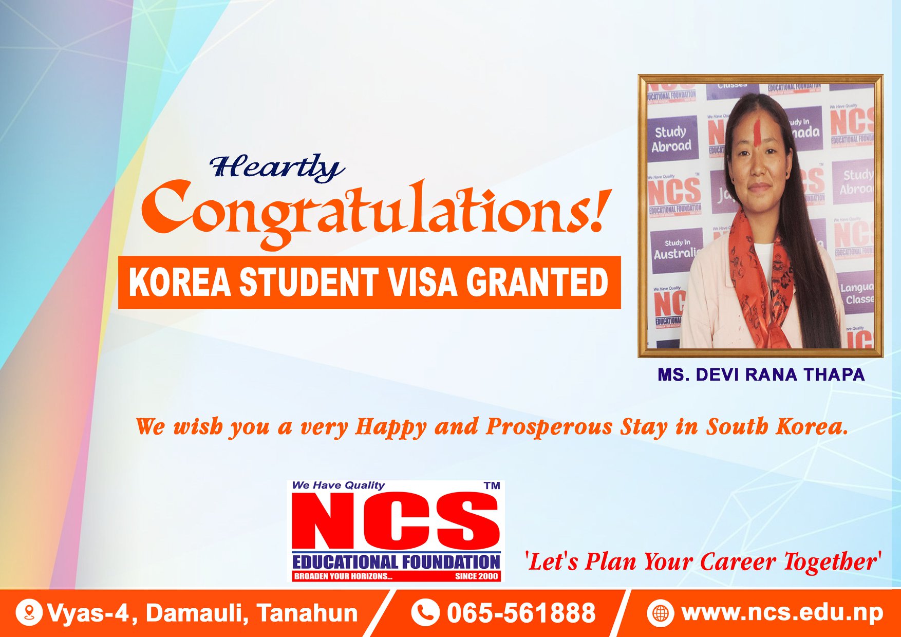 Congratulations to our... - NCS Educational Foundation