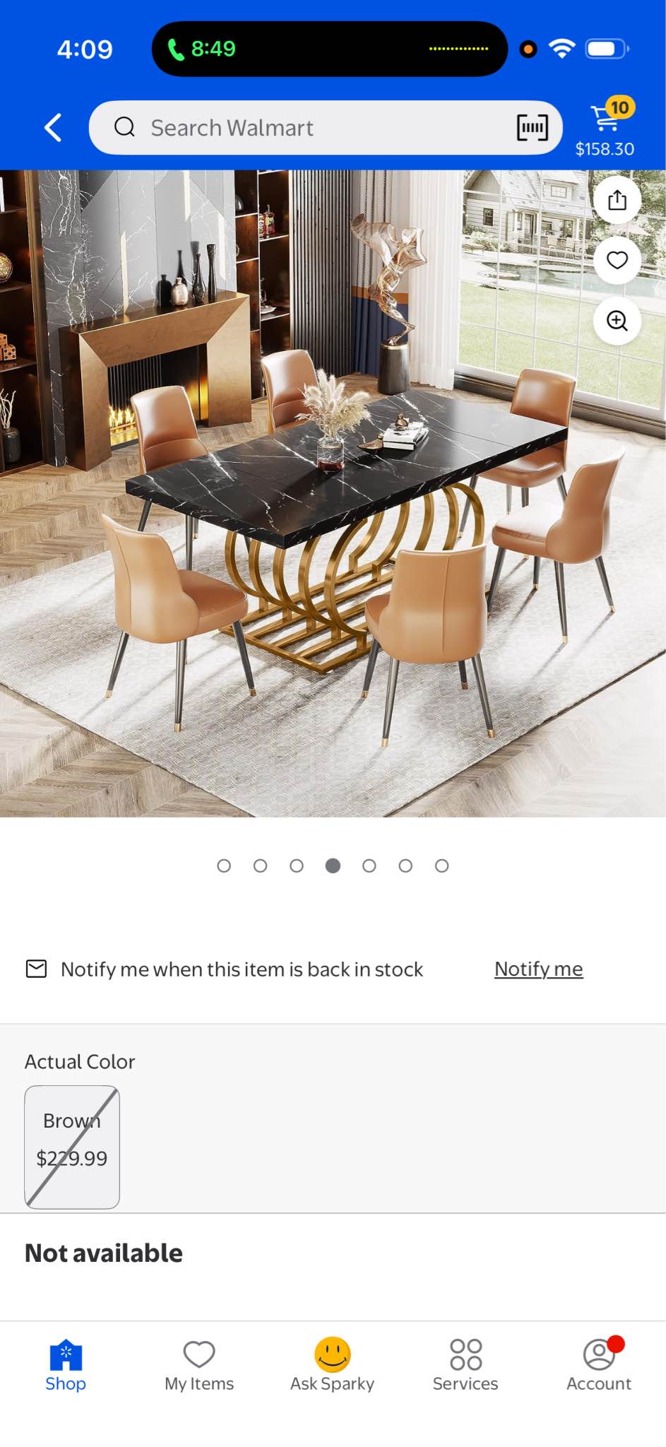 Tribesigns Modern Dining Table, 63 inch Faux Marble Wood Kitchen Table ...