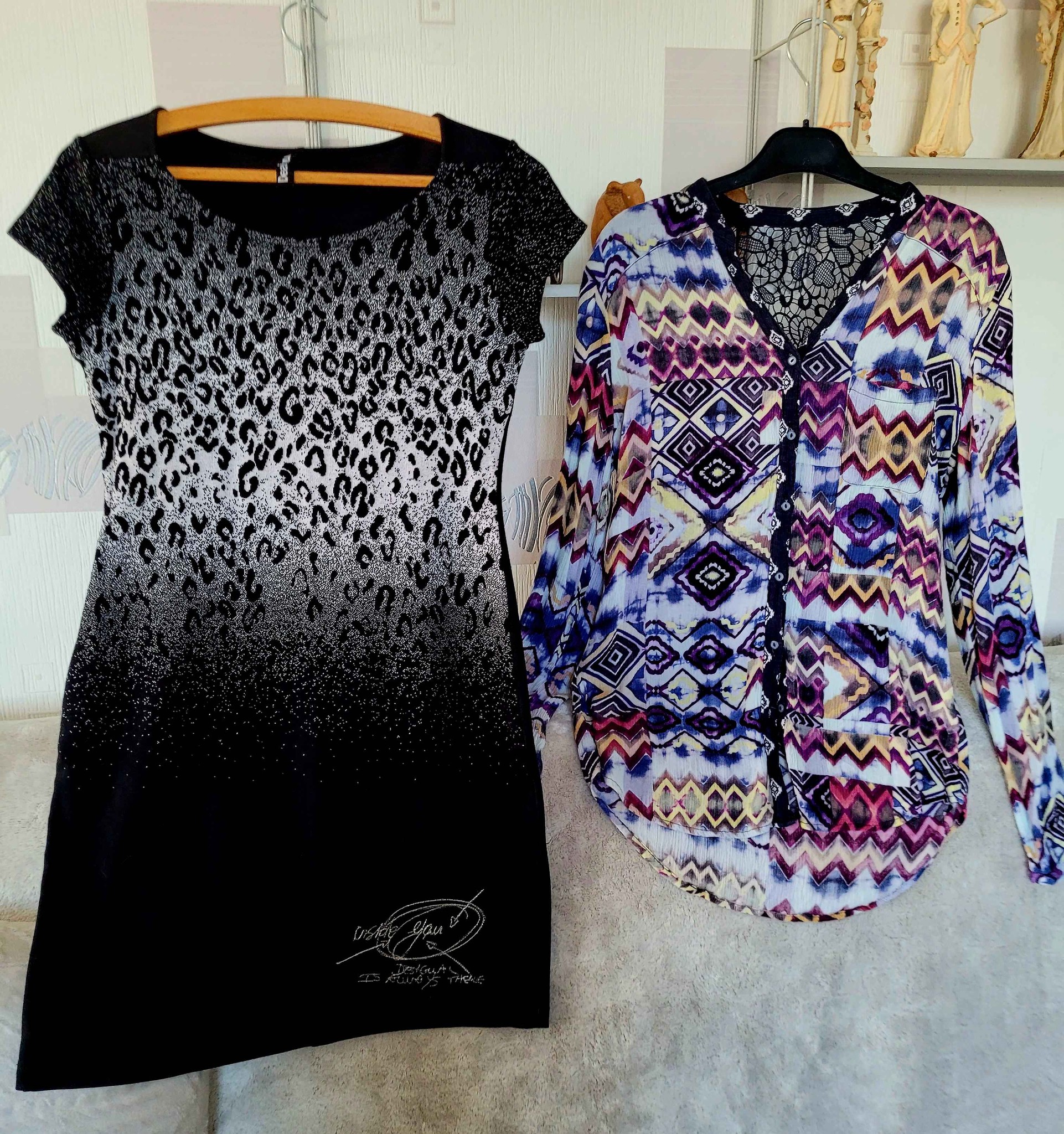 Robe Desigual Taille M/38 - Multicolore, Coton - Sans Manches, Longueur 89 Cm - Occasion Très Bon état