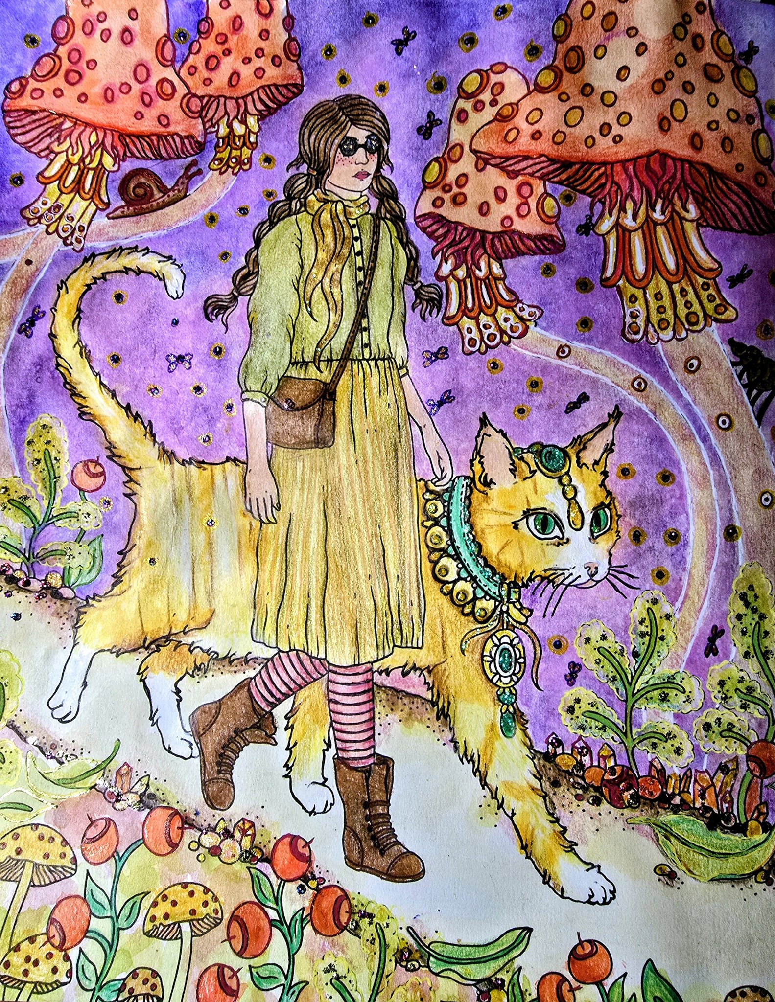dolls country  ボールペン画 ペルシャ014【ドローイング】 Adult coloring page from Hanna Karlzon's Grains of Gold using FB