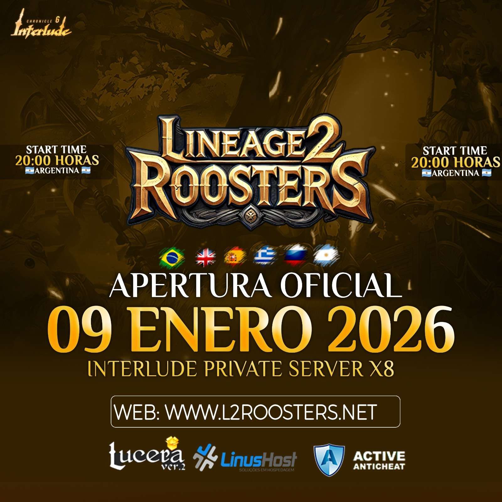 Claudio - VUELVE LINEAGE 2 ROOSTERS 🔥 Apertura Oficial: 📅 09 de Enero ...