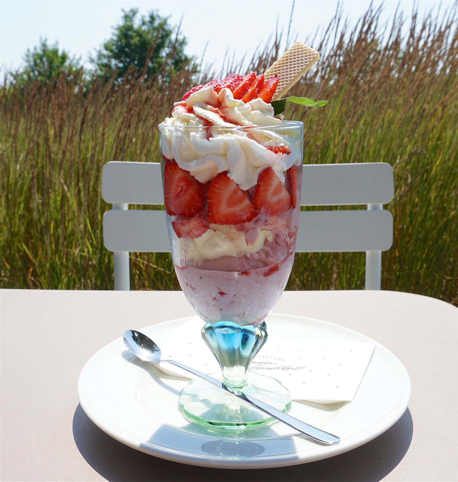DER PREIS IST … … Eis! 😀 Bei diesen Temperaturen lässt es sich am besten mit einem schönen Eisbecher auf einer schattigen Terrasse aushalten. Beides können wir euch in unserem wunderschönen Bäcke