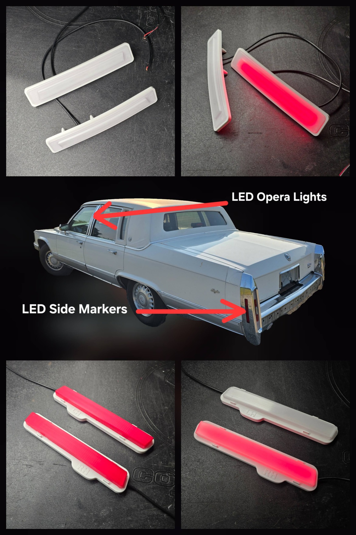 キャデラック　ブロアム　オペラライト Cadillac Brougham LED opera lights and side markers kit