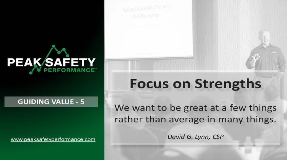 "The secret to your success is... - Peak Safety Performance