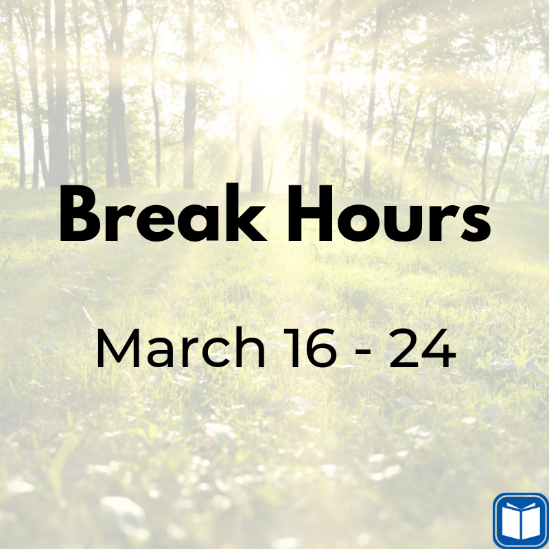 Greenville Tech Libraries - Happy Spring Break! We will be open; please ...