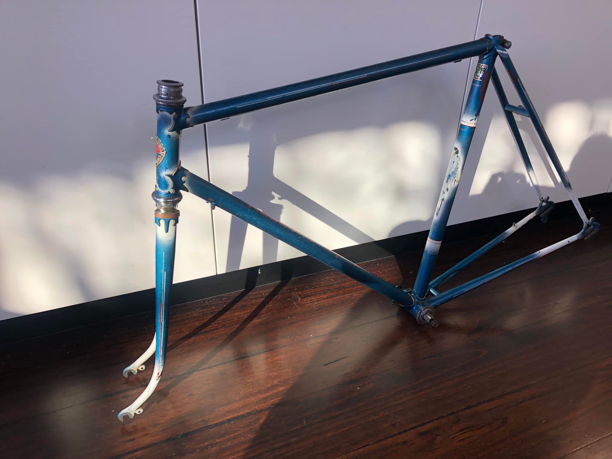Cadre Vélo De Route Allegro Swiss Columbus SLX 60 Cm Bleu - Vintage, Axe 130 Mm, Occasion