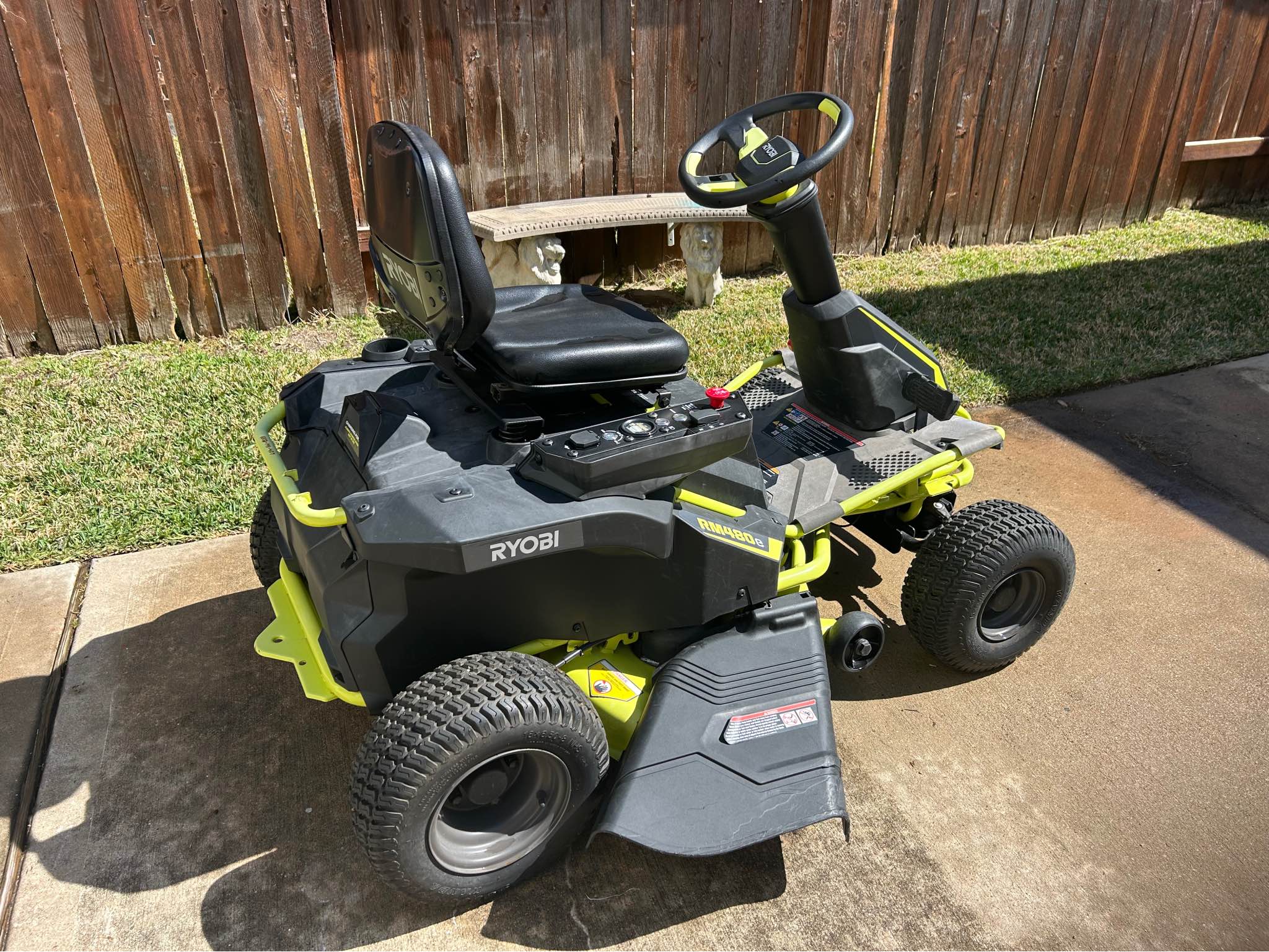 Ryobi Electric Ride-On Mower RM480e - Lawn Mowers - Fulshear, Texas ...