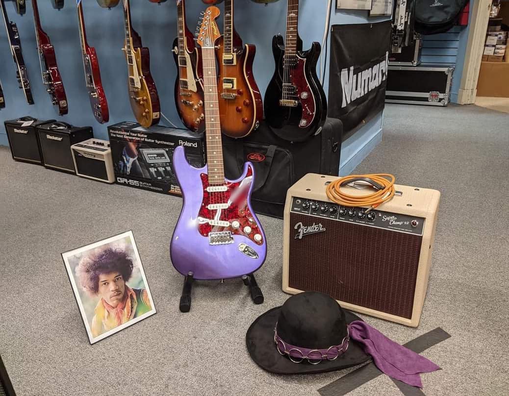 Fanned Fret Purple Haze ⬛️🟪🟧 #Shredzilla