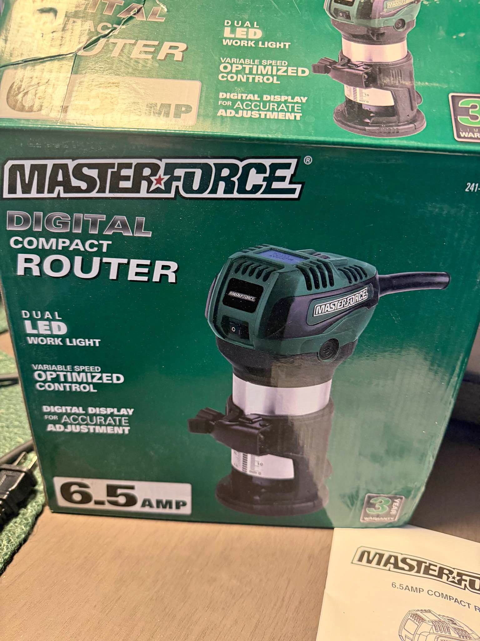 Masterforce digital compact router and bit set - Routers - Waverly ...