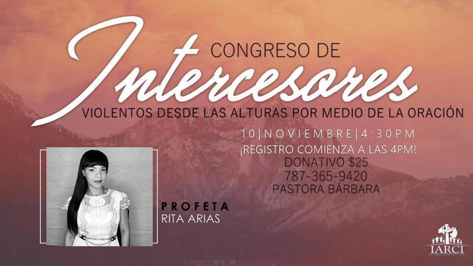 Iglesia IARCI - 🚨 Congreso de Intercesores 🚨 Solo quedan 4... | Facebook