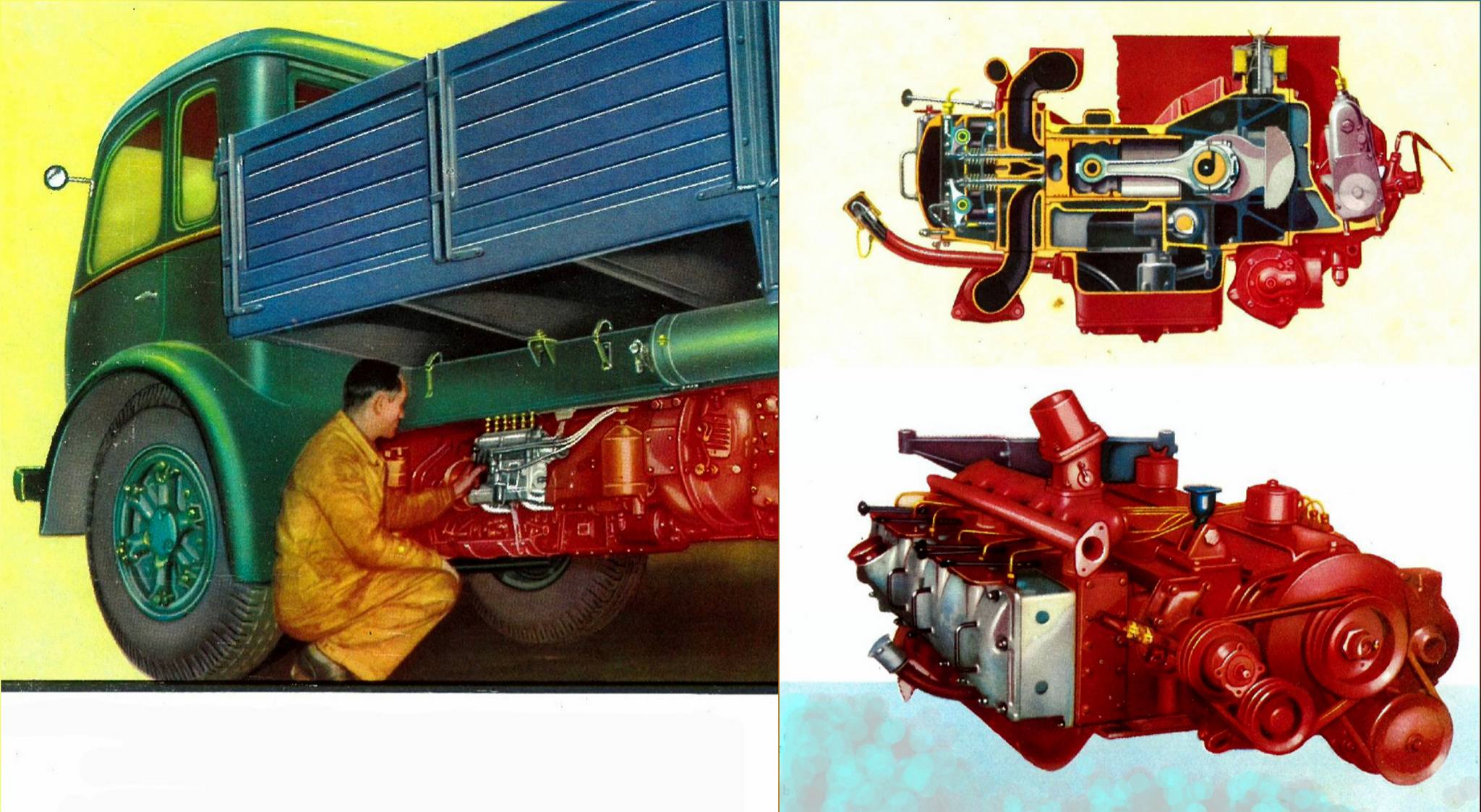 1950 Renault Trucks Ad. Germany. The light truck 2.5 tons, the