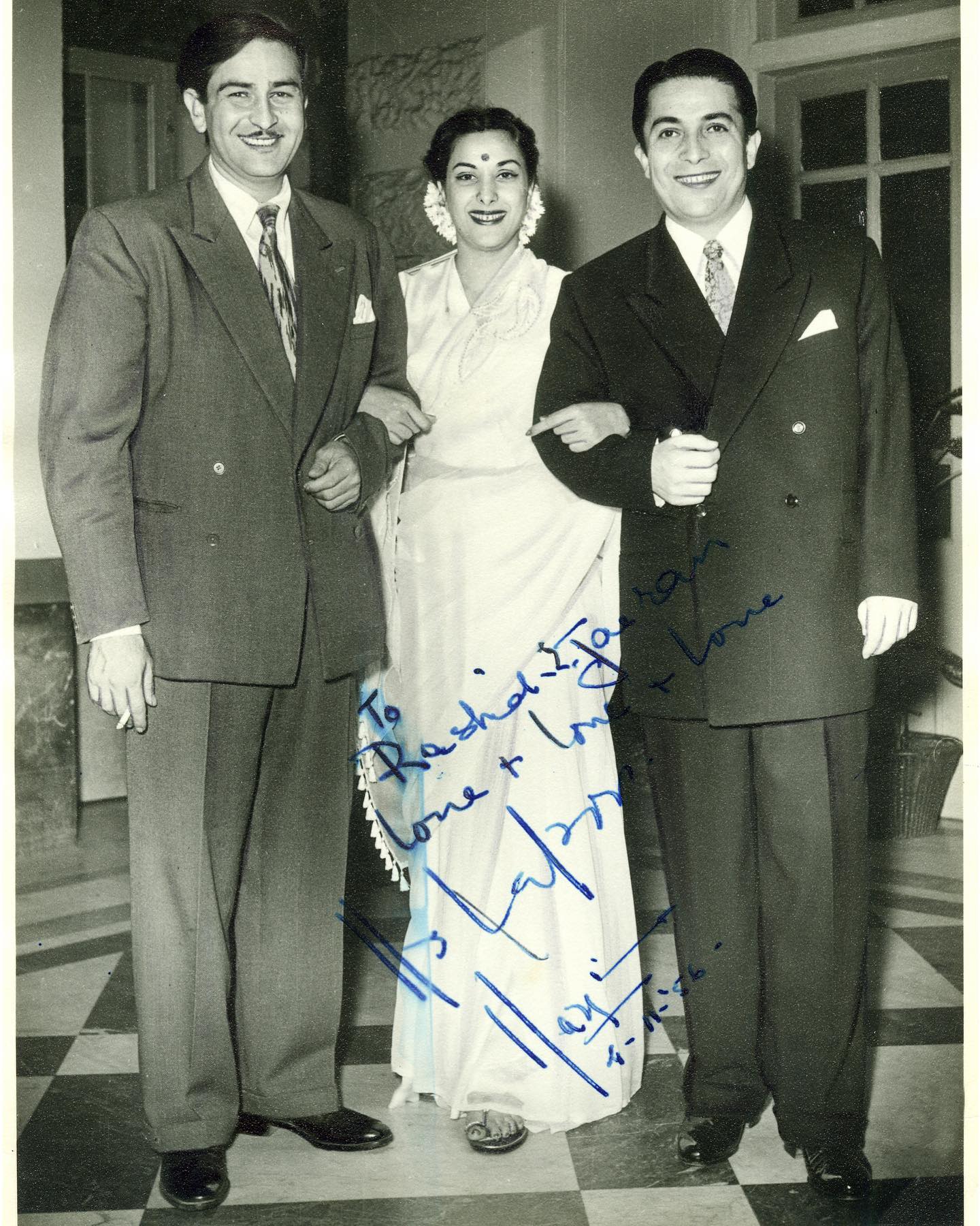 Rashid - • Rac Kapur və Nərgiz Rəşid Behbudovun evində (1956-cı il ...
