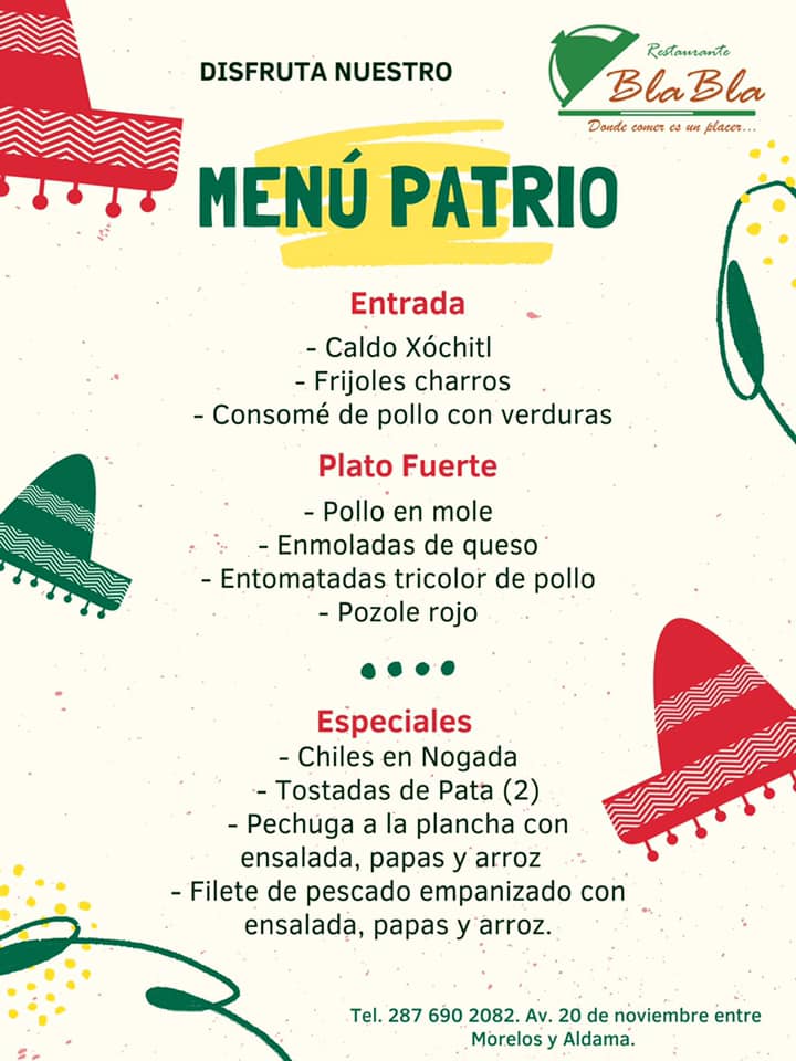 Nuestro menú del día!!! - Restaurant Bla-Bla | Facebook