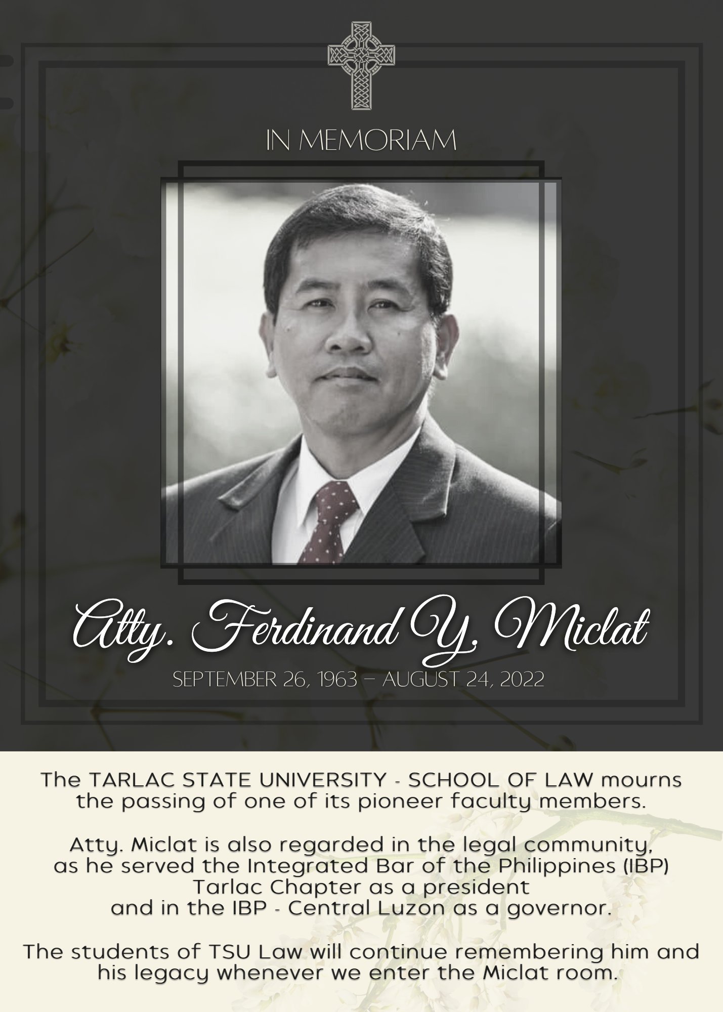 The TARLAC STATE... - TSU School of Law - Public Affairs | Facebook