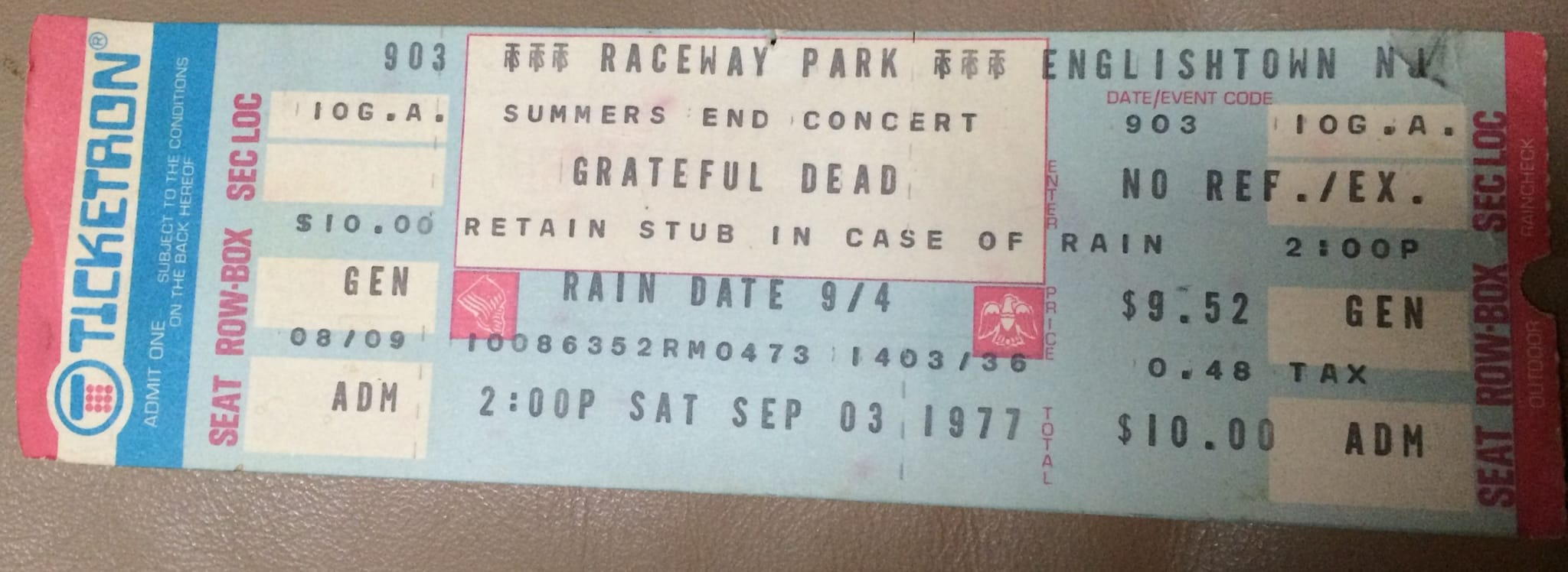 Who attended the Grateful Dead Concert at Raceway Park in