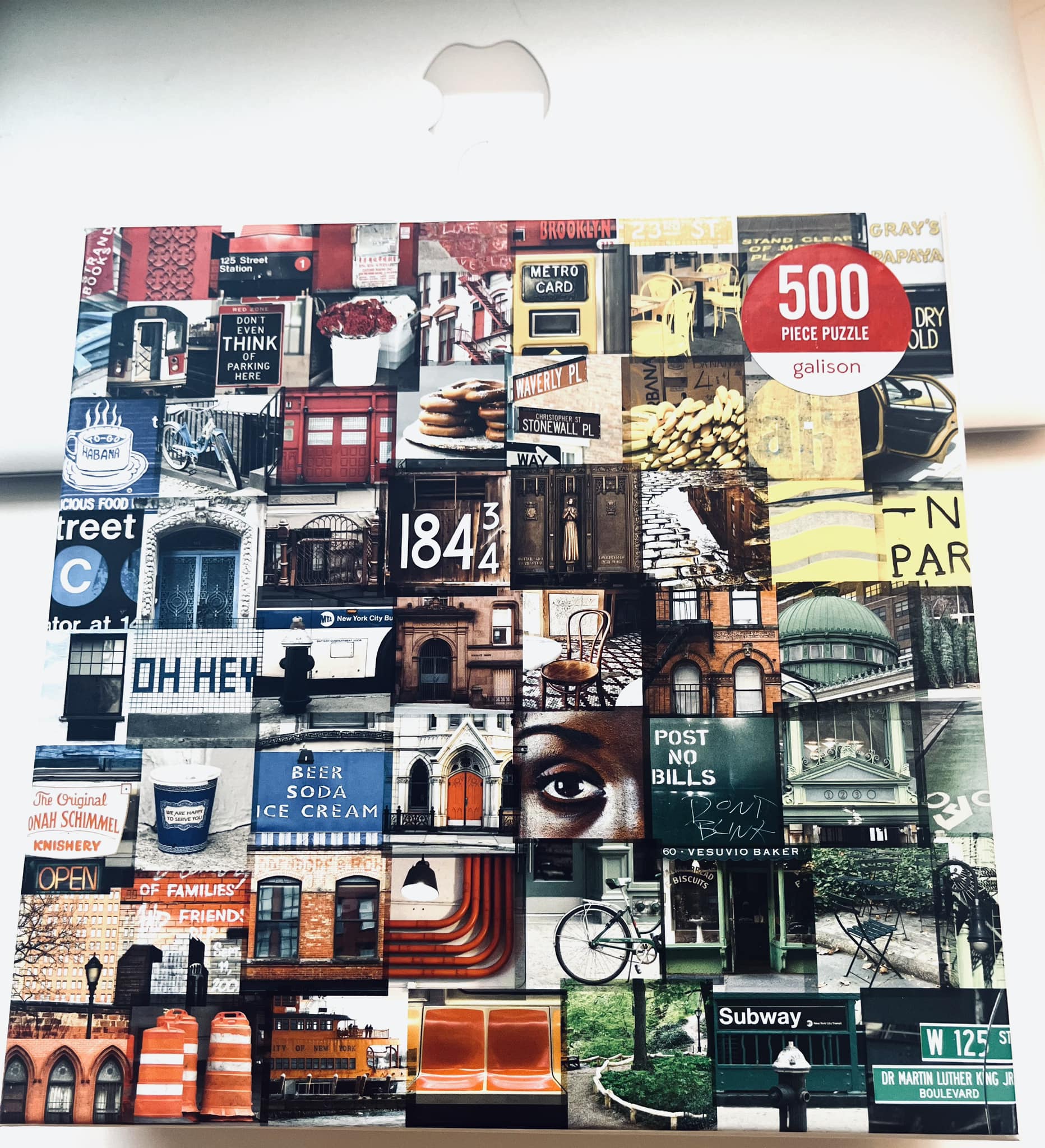 Galison New York In Color Jigsaw Puzzle - 500 Pieces, 20x20 Inches, Vibrant NYC Snapshots