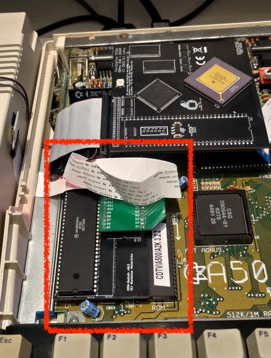 Atari STFM TF536 68030 accelerator demo