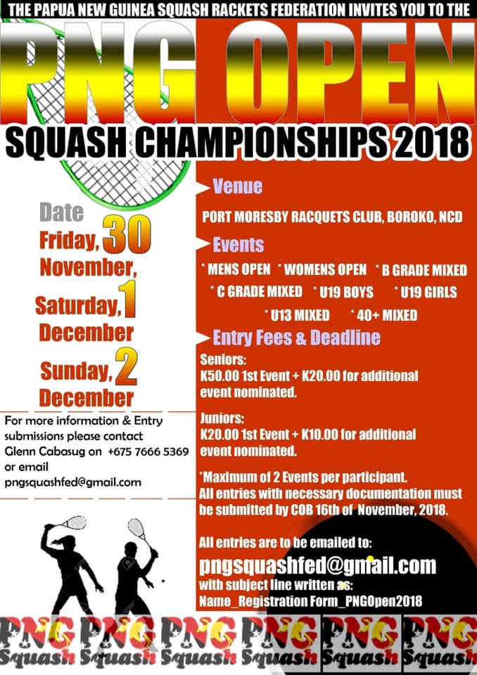 Here’s the flyer for the... - Lae Squash Racquets Association