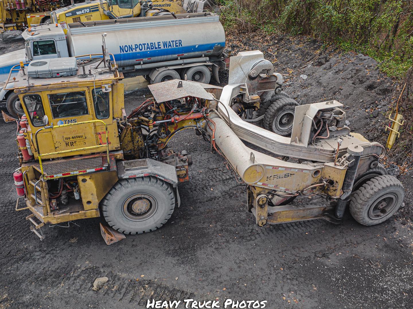 Kress slag pot haulers used for hauling molten slag around #kress