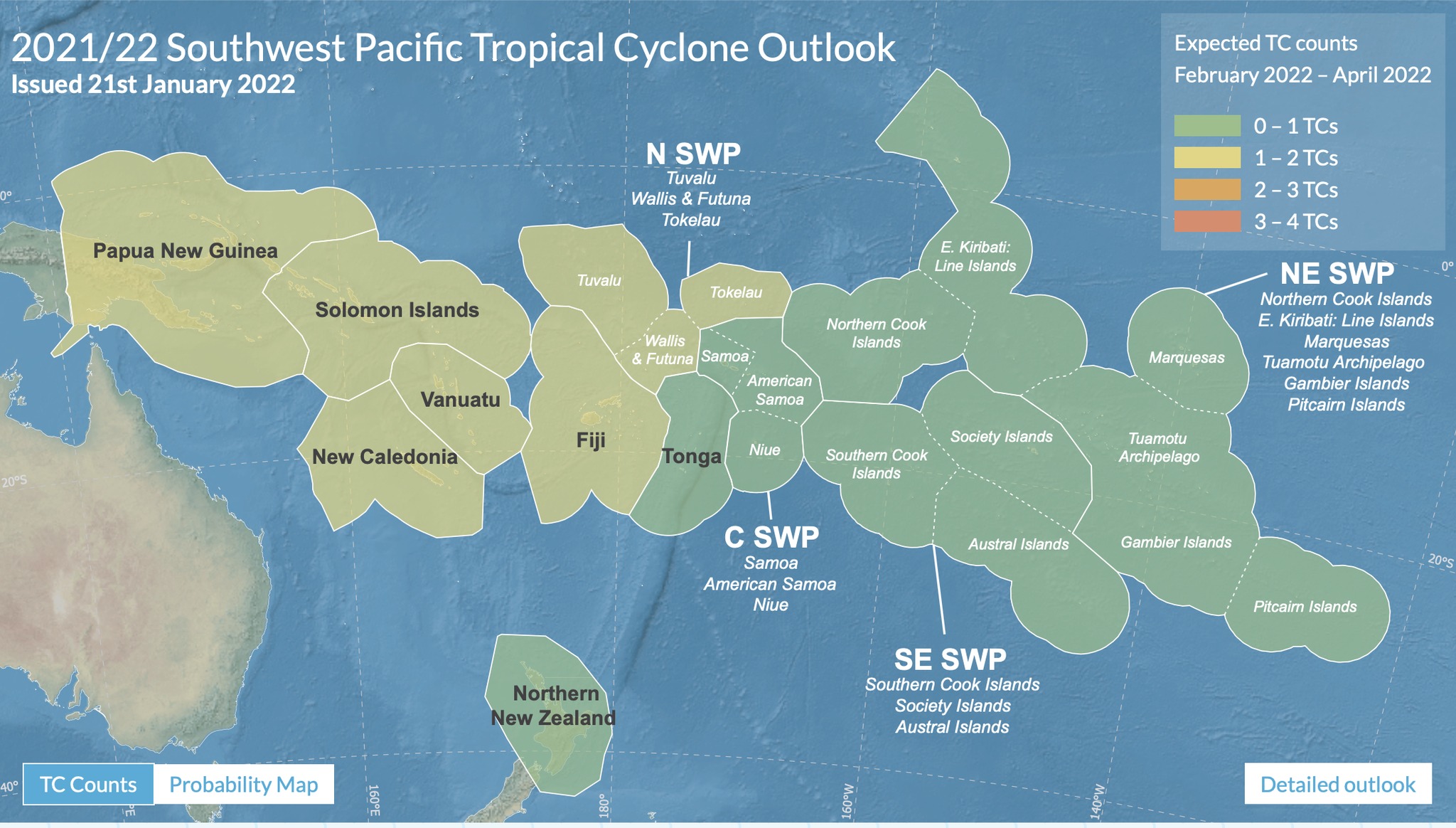 Down Under Rally - OUTLOOK FROM (TCO-SP) The January 2022 Long-Range ...