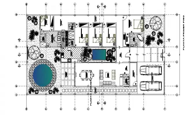 autocadfile.com - 30x15m house plan is given in this Autocad drawing ...