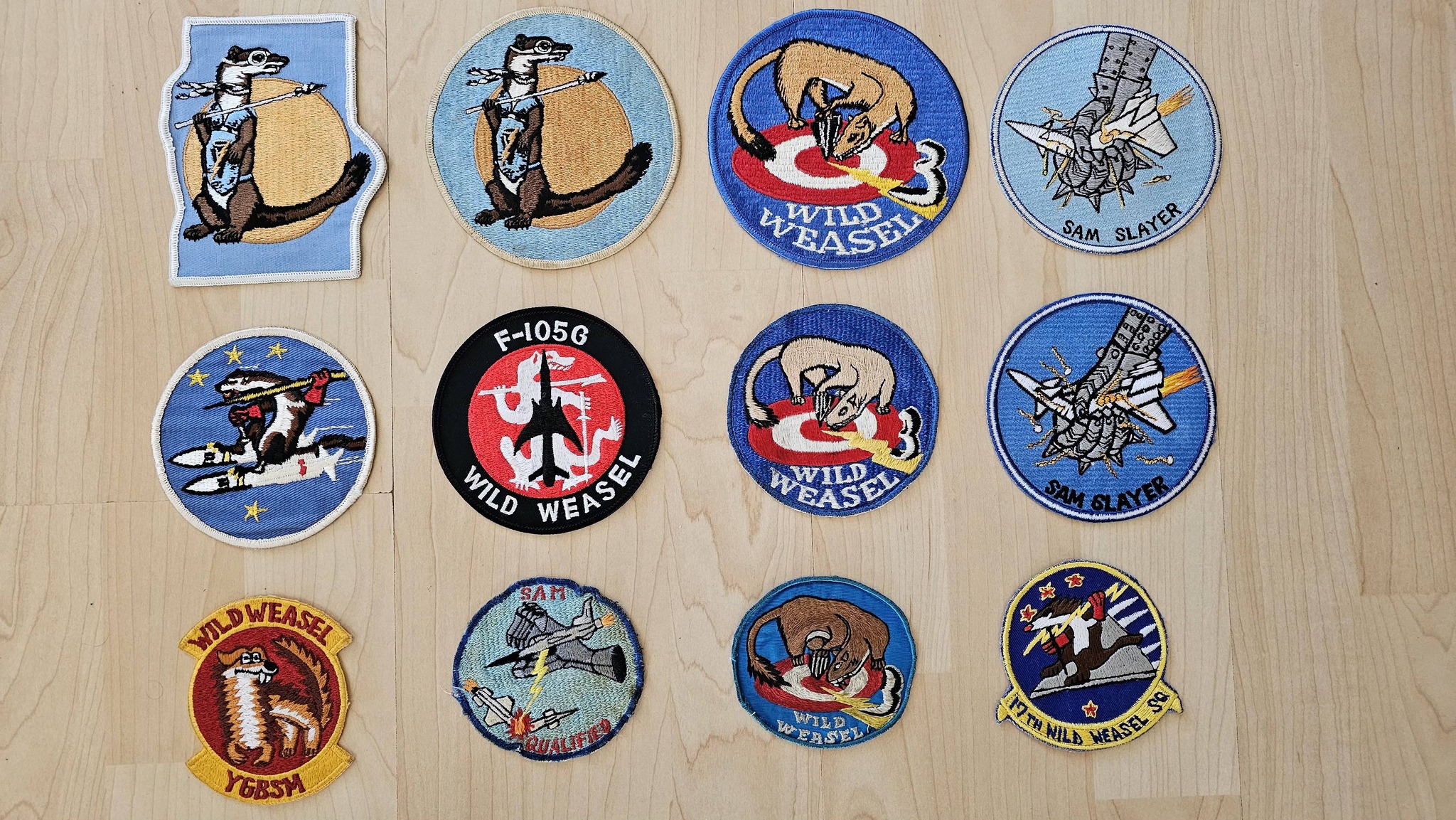 Few of mine beloved Wild Weasel patches.