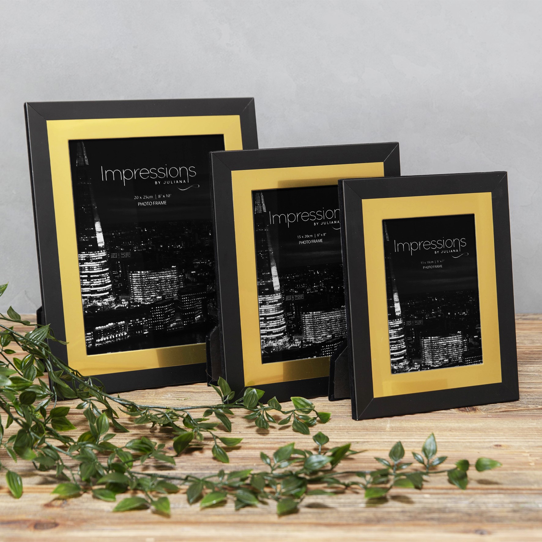 Impressions Frames - These black and gold frames make a bold statement ...