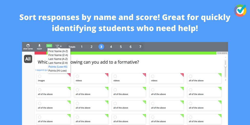 Formative - Did you know that you can now sort your live...