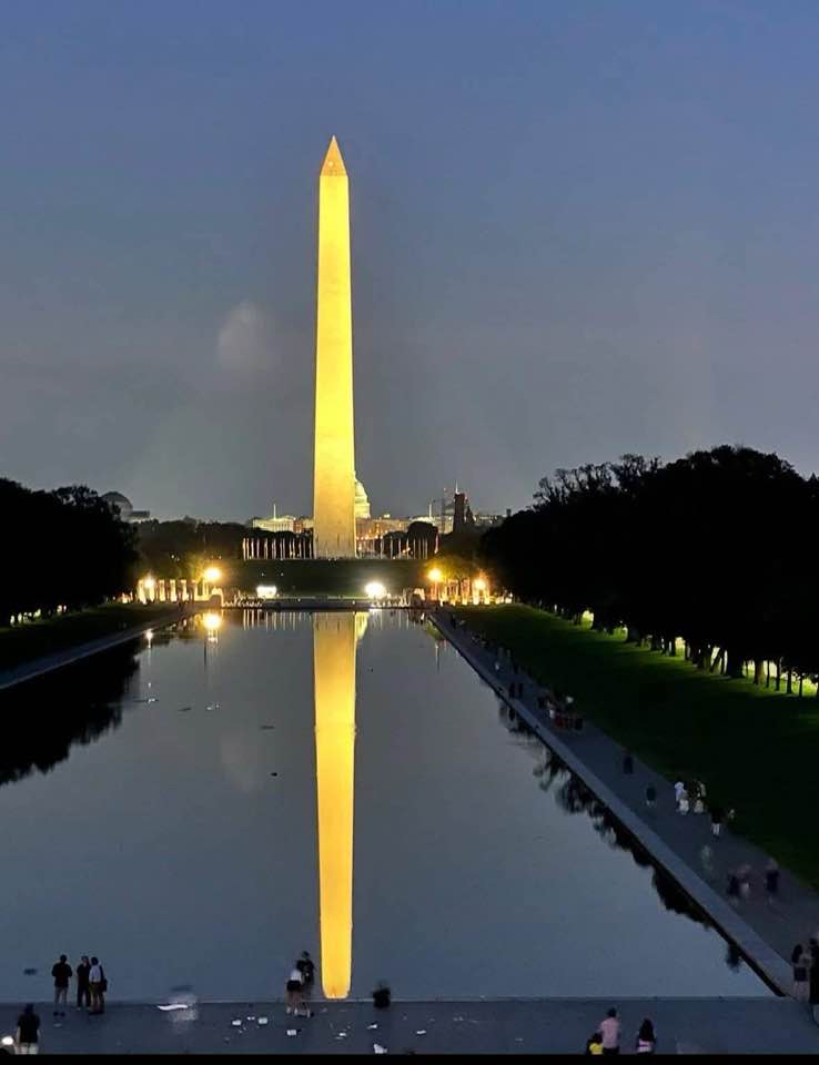 Here's a fun (REAL) side by side of what the reflecting pool