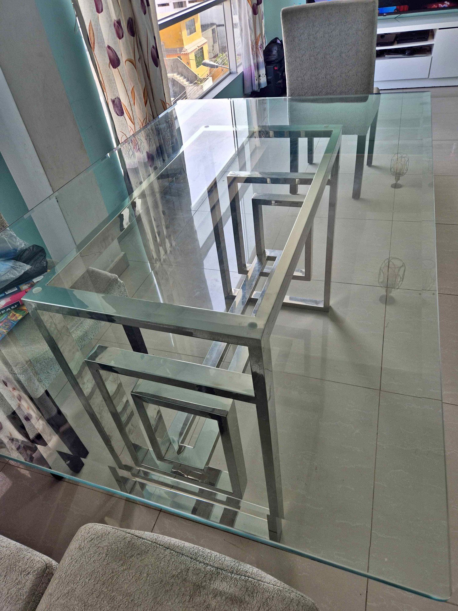 Venta de mesa de vidrio con base de acero inox - Outdoor Tables - Lima ...