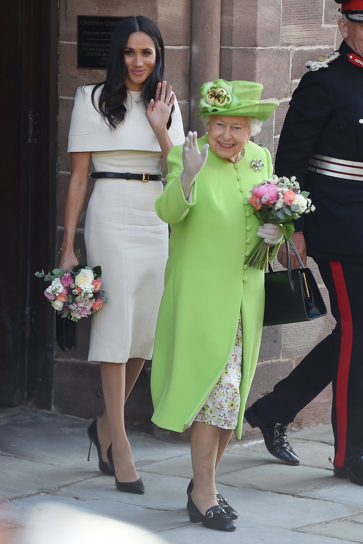 duchess of sussex green dress Meghan Markle stepped out in the most talked-about color the summer and made the bold, slightly controversial shade look effortlessly cool and chic FBads_4_BIRTHDAYSALEUS