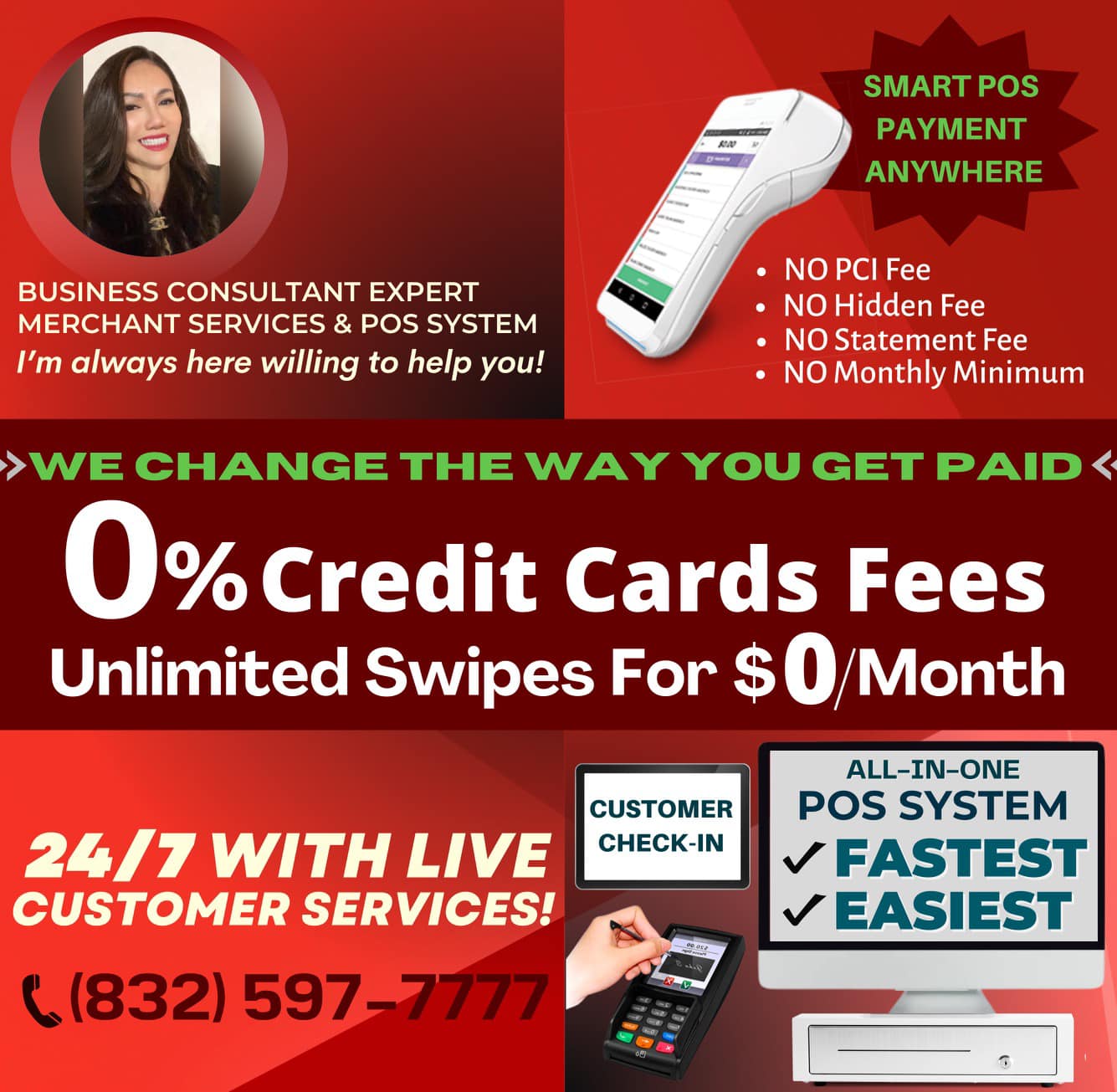 Today Payment Solutions- Nail POS System/ Merchant Services/ May Ca The