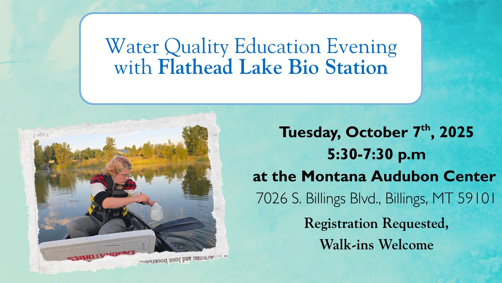 Water Quality Education Event with Flathead Lake Bio Station