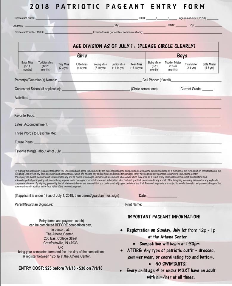 Crawfordsville 4th of July Patriotic Pageant